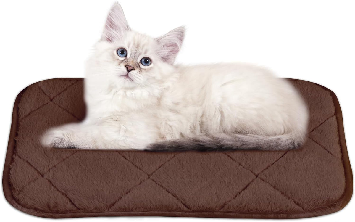 NWK Self Warming Thermal Pet Mat for Dogs and Cats (Coffee Brown, Small)