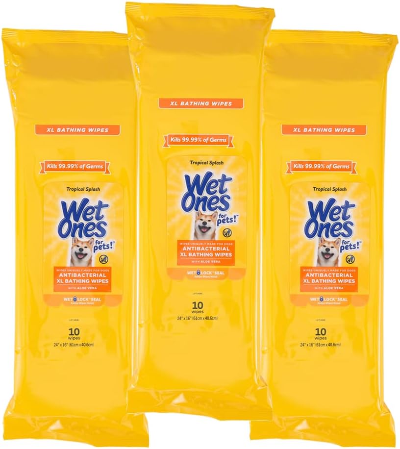 Wet Ones, Dog Wipes, Pet Wipes, Tropical Splash, 50 Count