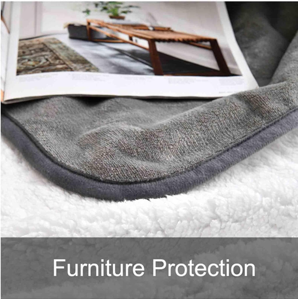 Waterproof Travel Blanket - Super Soft Flannel Throw with Leak-Proof Layer