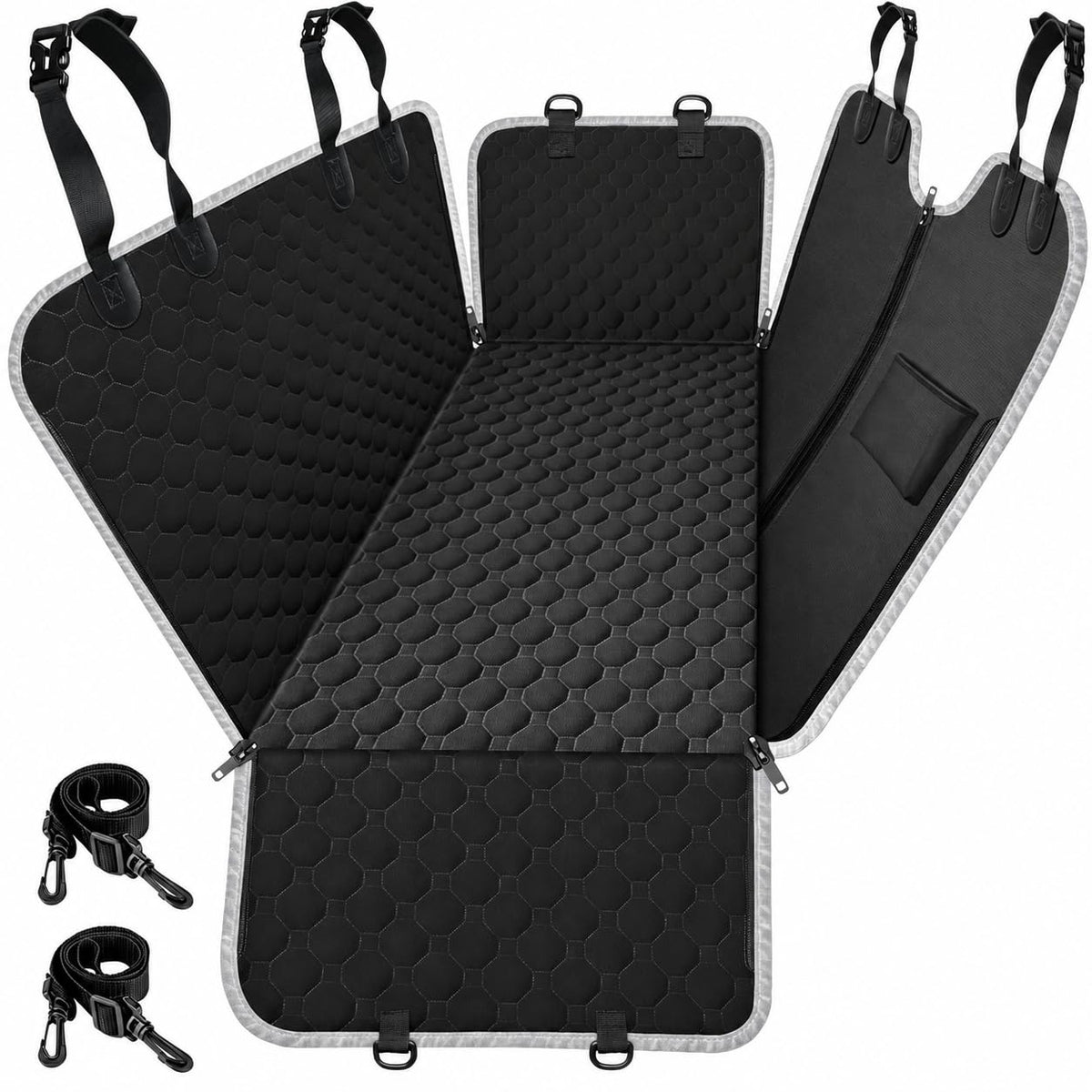 Mancro Dog Car Seat Cover for Back Seat, Waterproof Dog Hammock for Car