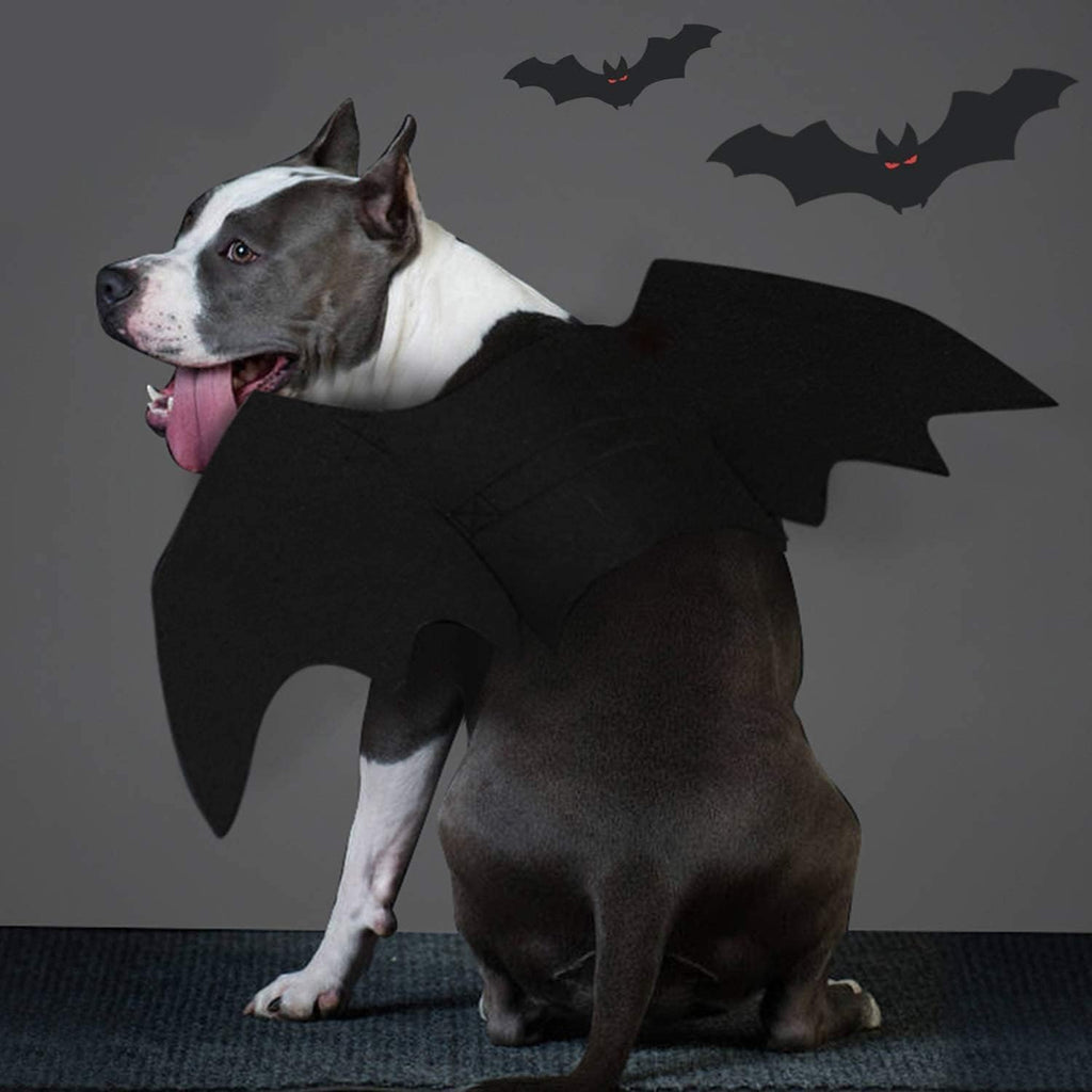 Pet Costumes Bat Wings for Puppy and Cat Halloween Dog Costumes Party Cosplay Decoration Black Apparel for Cat Small Dog