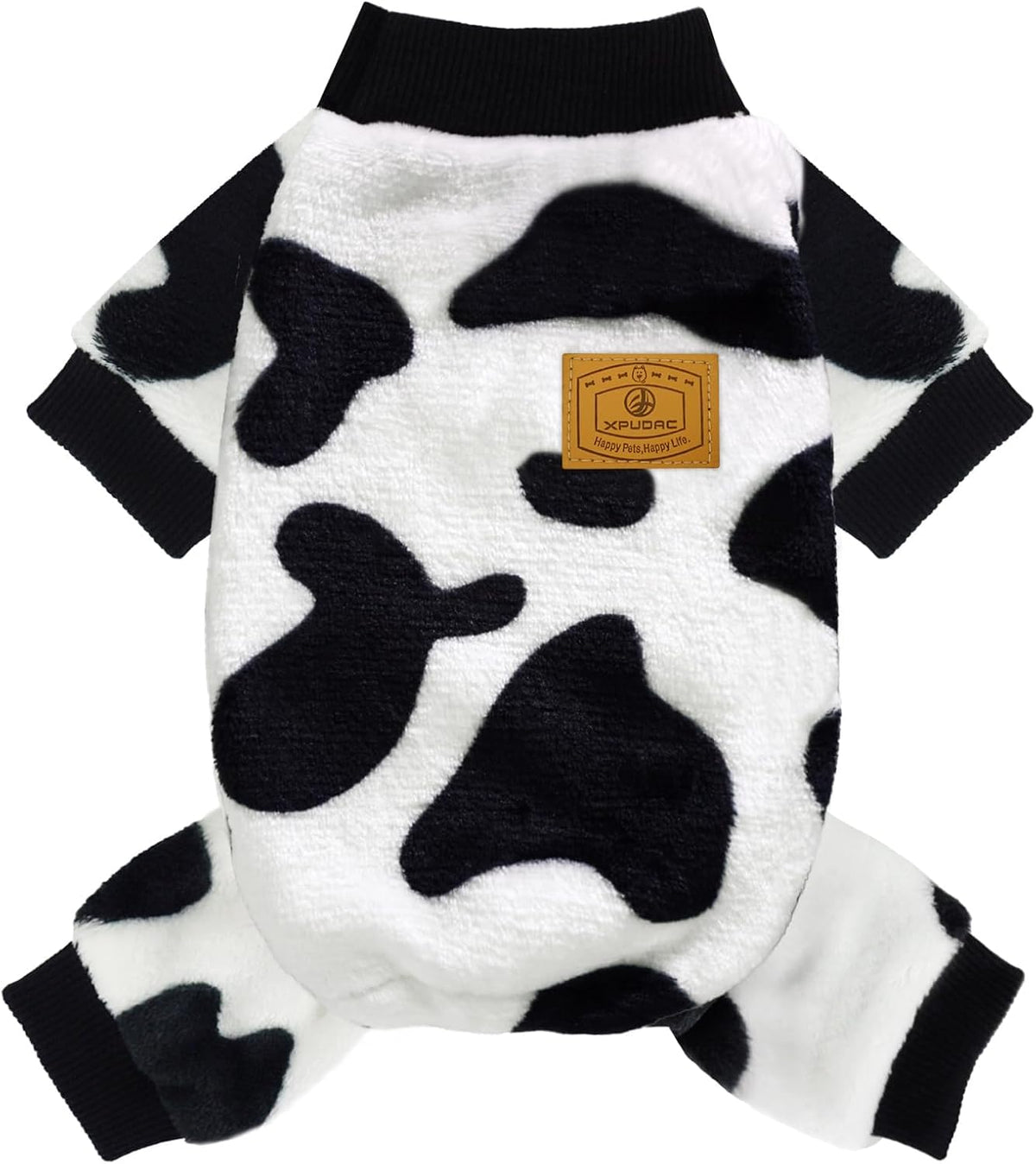 Cow Dog Sweater, Dog Winter Clothes for Small Medium Dogs Girl Boy Fleece Pet Pajamas for Winter Christmas, Medium