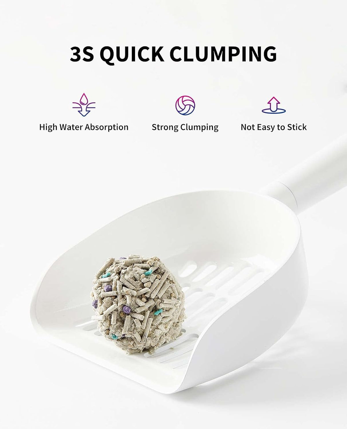 PETKIT Mixed Cat Litter Fast Clumping, Flushable, Ultra Absorbent, 100% Natural Ingredients Litter, Water Dissolvable, R