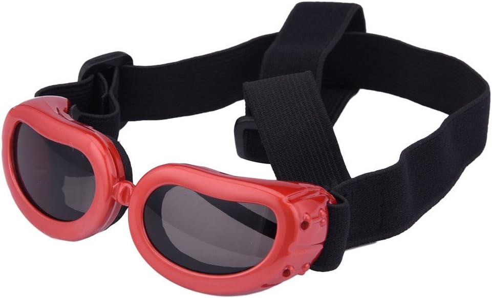 Outdoor Dog Sunglasses Anti-UV Eye Protection Goggles Waterproof Windproof Anti-Fog for Small Pet Puppy Cat (Pink)