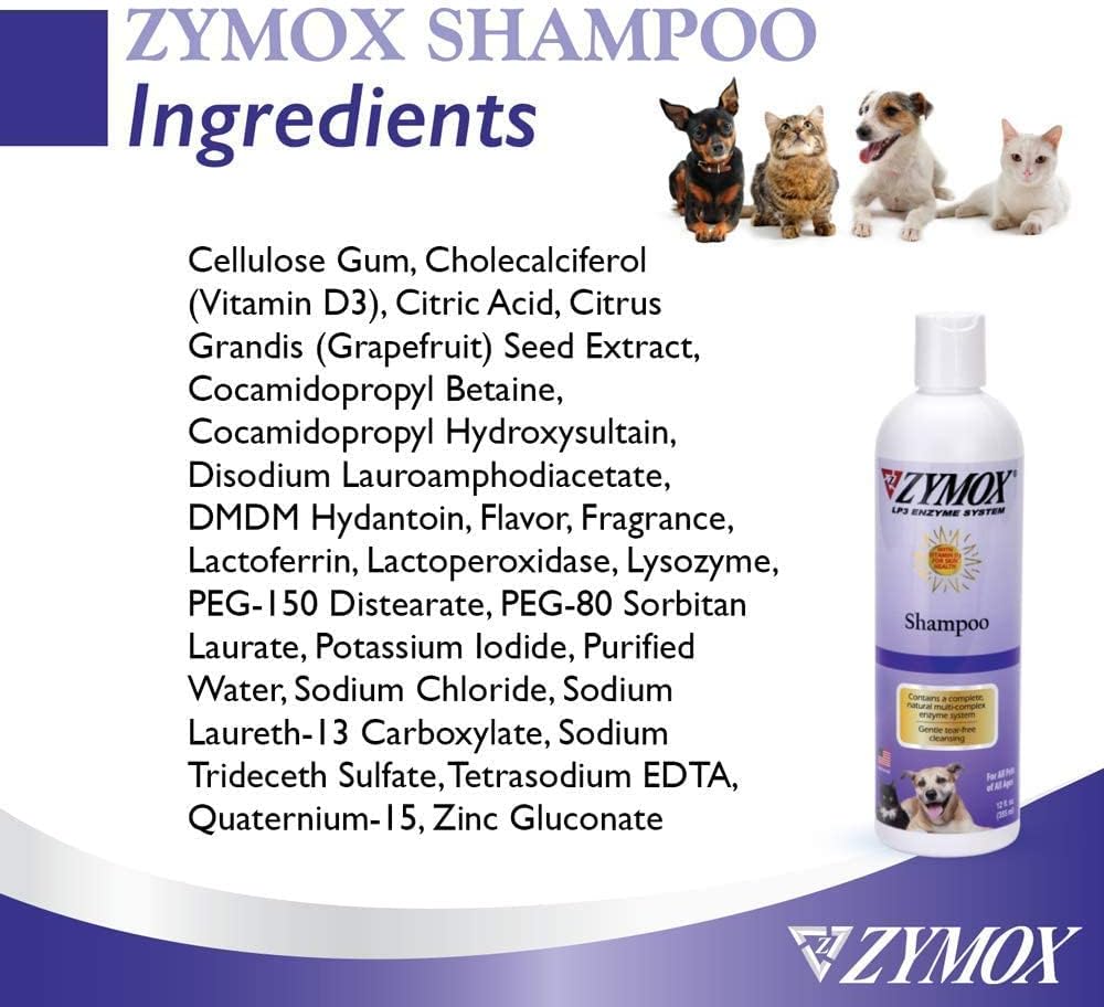 PET King Brands ZYMOX Shampoo for Dogs and Cats, 12oz