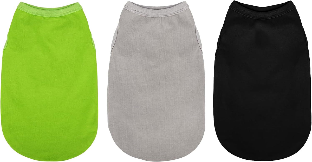 Elevate Your Dog's Fashion Quotient with Colorful and Breathable Sleeveless Cotton Shirts! Perfect Pet Apparel for Small