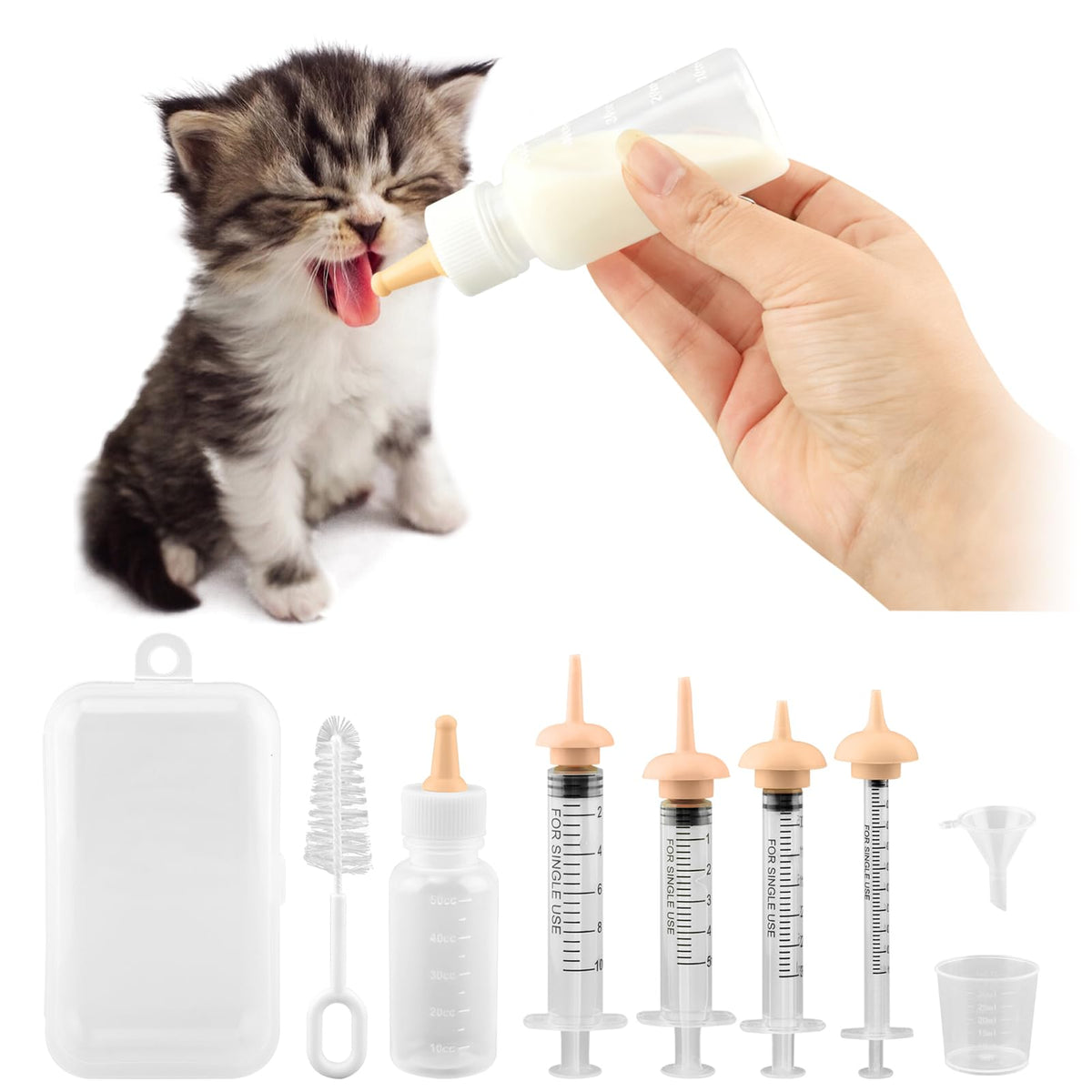 NOVYQREN Pet Nursing Kit for Newborn Puppies, Kitten & Small Animals