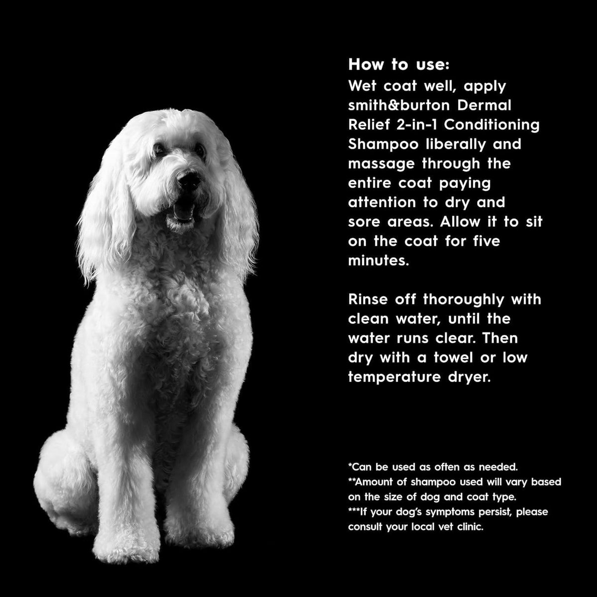 smith&burton Dermal Relief & Repair Care System for Dogs & Cats, Conditioning Shampoo, Topical Spray & Heal Balm for All