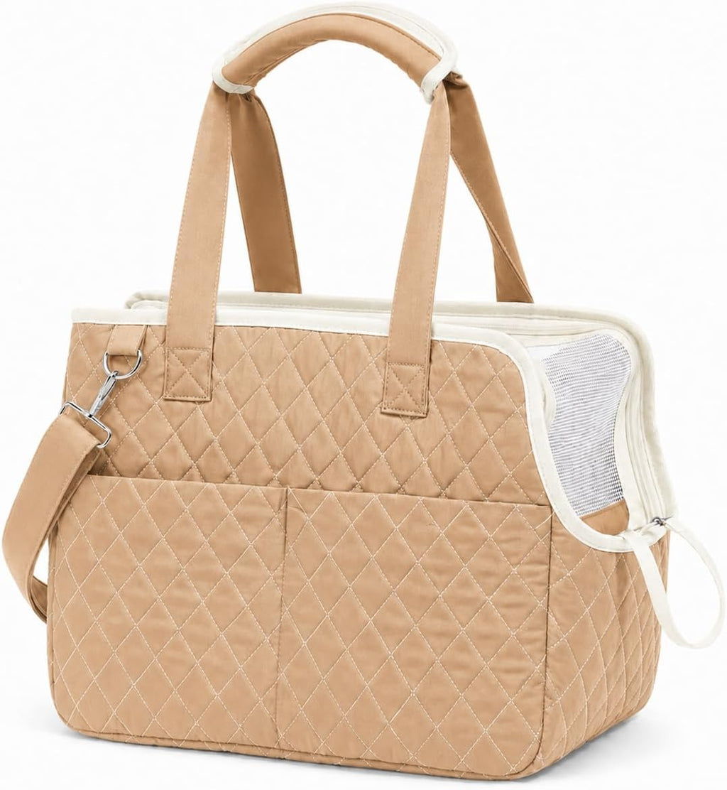 Dog Purse Carrier for Small Dog Cat Rabbit (Brown)