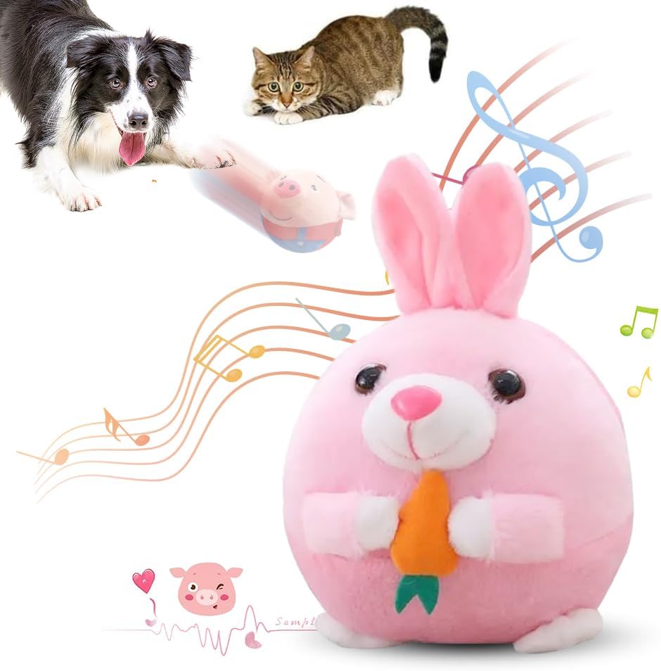 Active Moving Dog Toys, Interactive Bouncing Dog Balls Jumping Music Modes