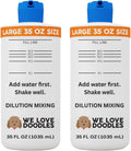 Dilution Bottle for Dog Shampoo, Conditioner & Solutions, 35 oz, 2 Pack