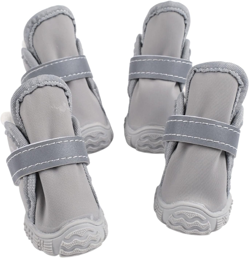Fleece‑Lined Dog Booties Anti‑Slip Winter Paw Shoes, Pink 2#