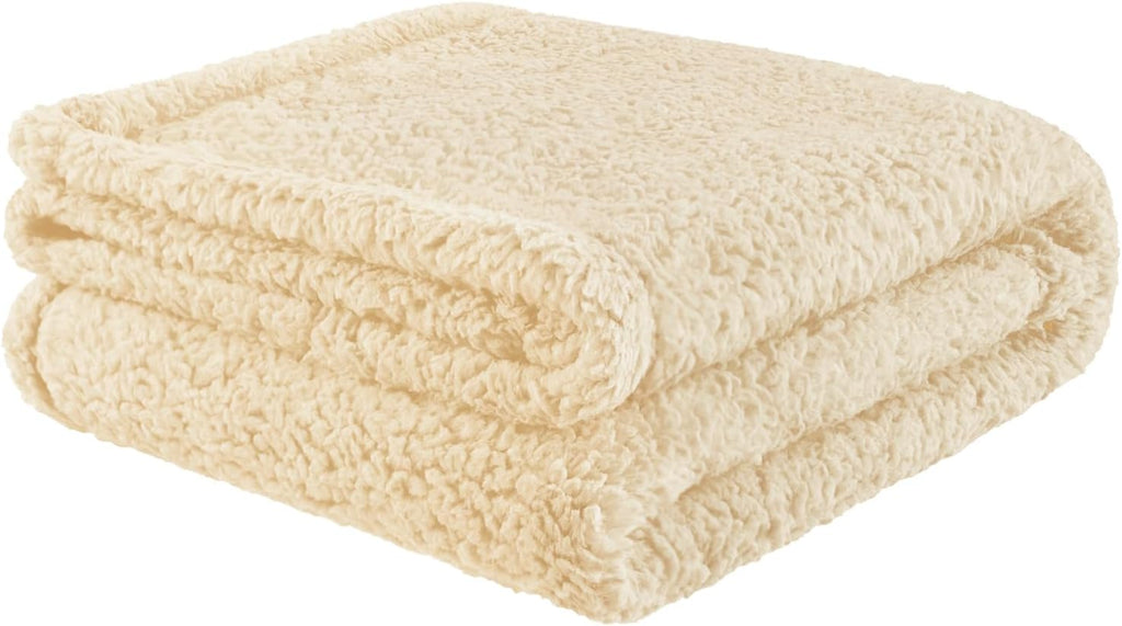 Pet Blanket, Soft Warm Sherpa Fleece Bed Blanket for Small Pets