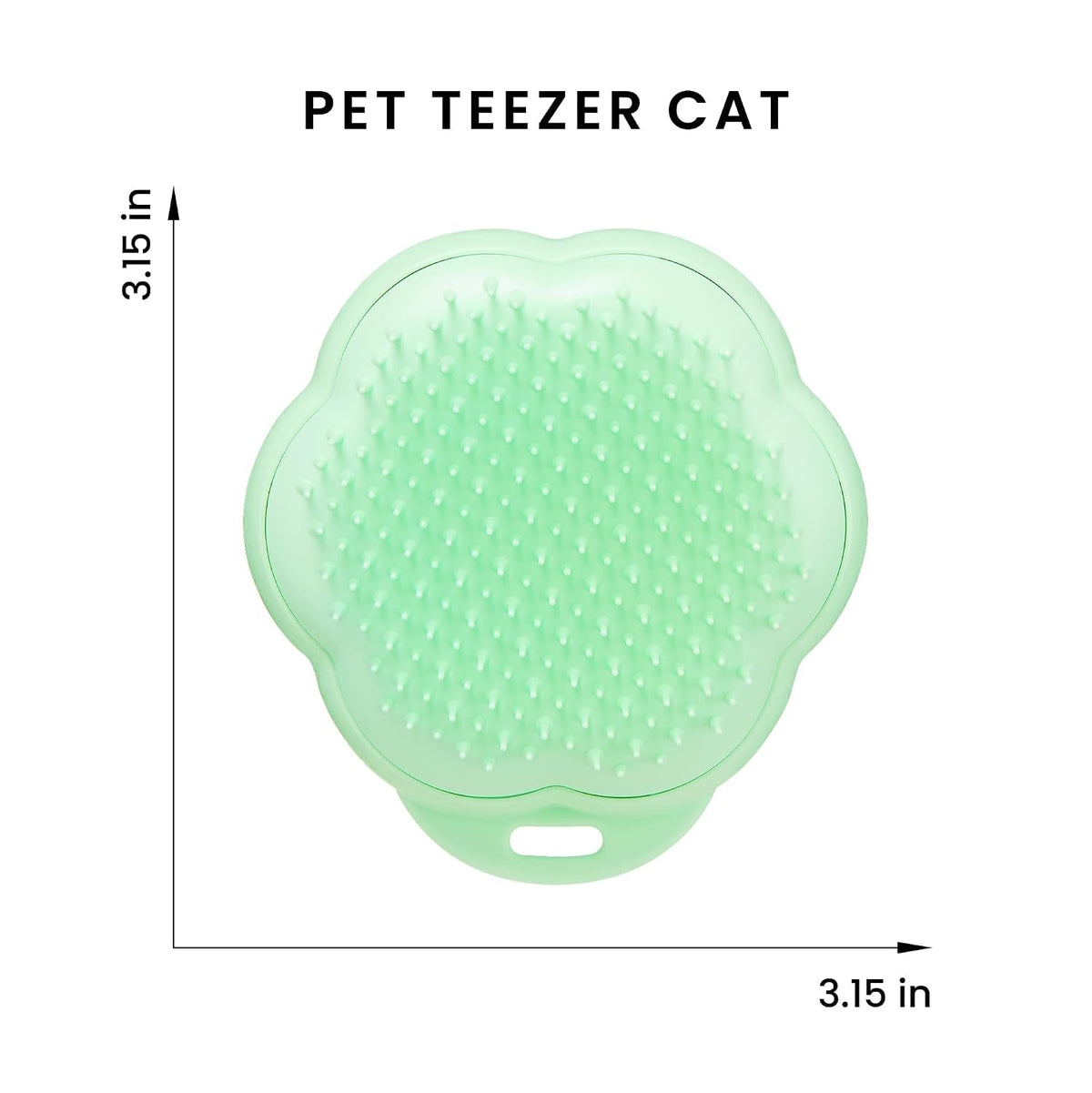 Pet Teezer Cat Brush for De-Shedding Short to Medium Fur, Green