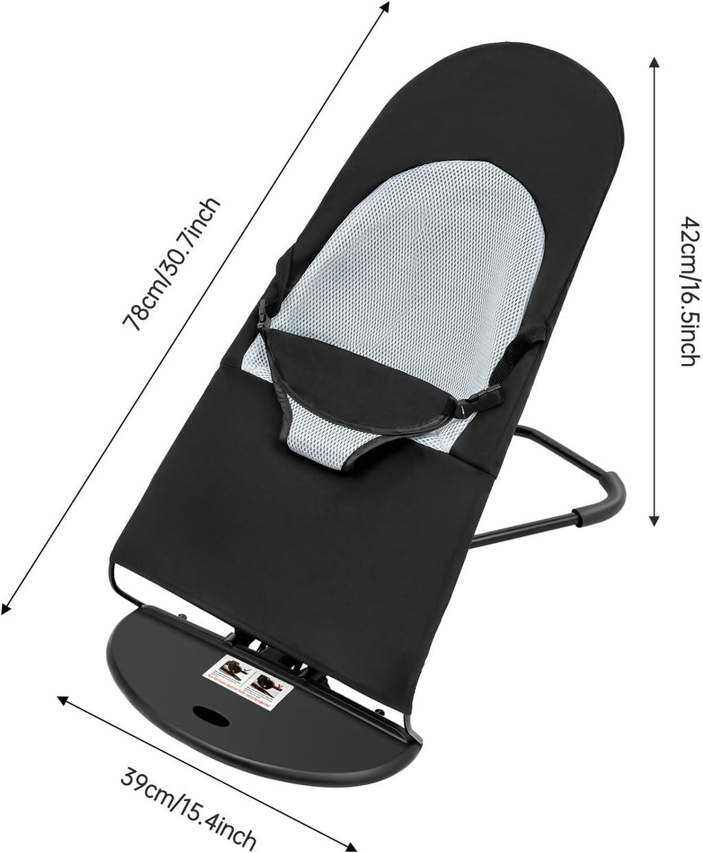 Cat Dog Rocking Chair Portable Pet Rocker Foldable Bed Adjustable Height