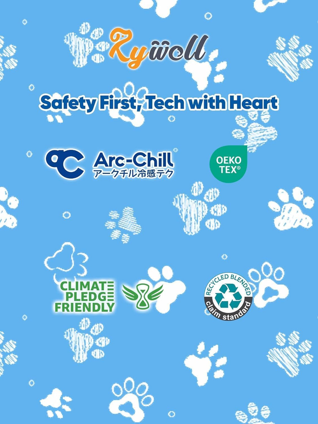 44x32in Dog Cooling Mat with One-Way Moisture & Arc-Chill 3.0