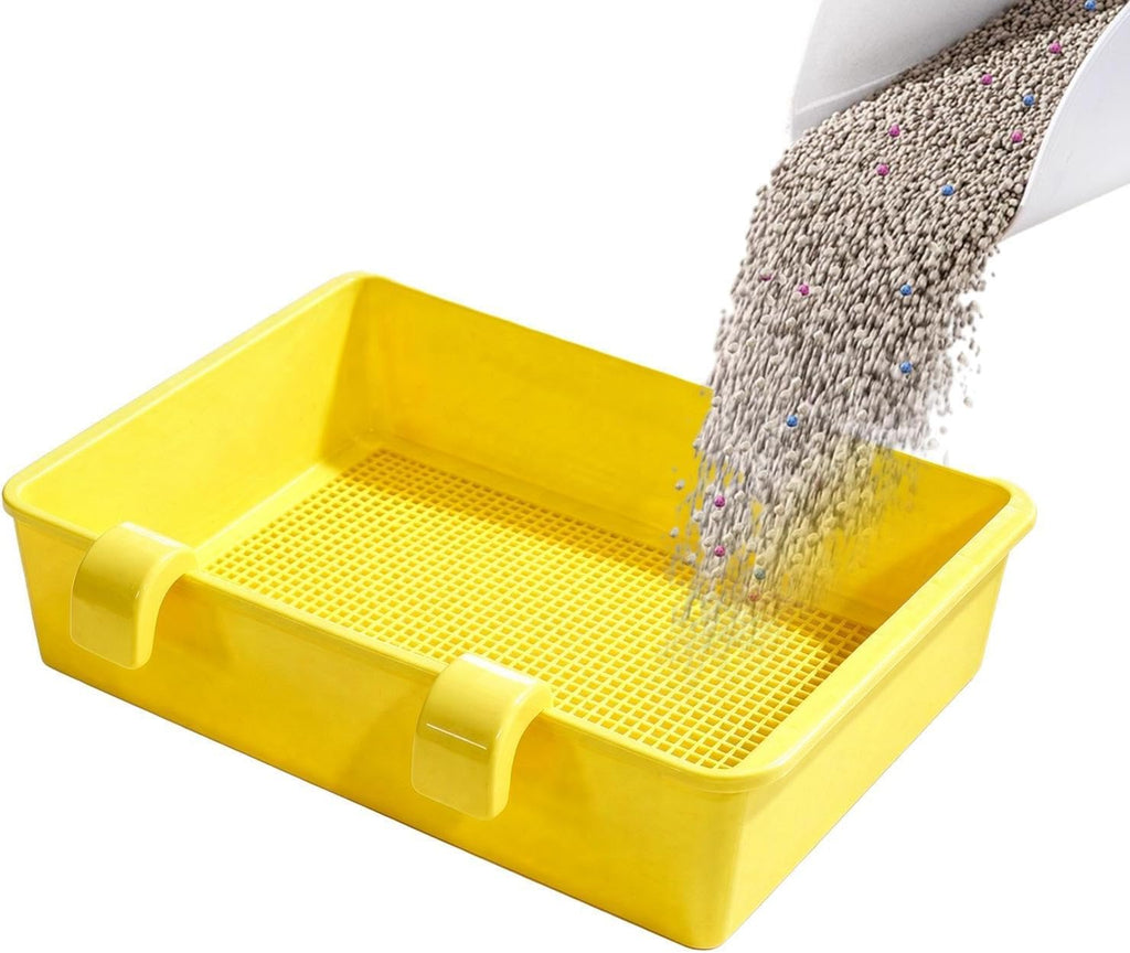 Litter Sifter, Fine Mesh Washable Portable Cat Waste Cleaning Container