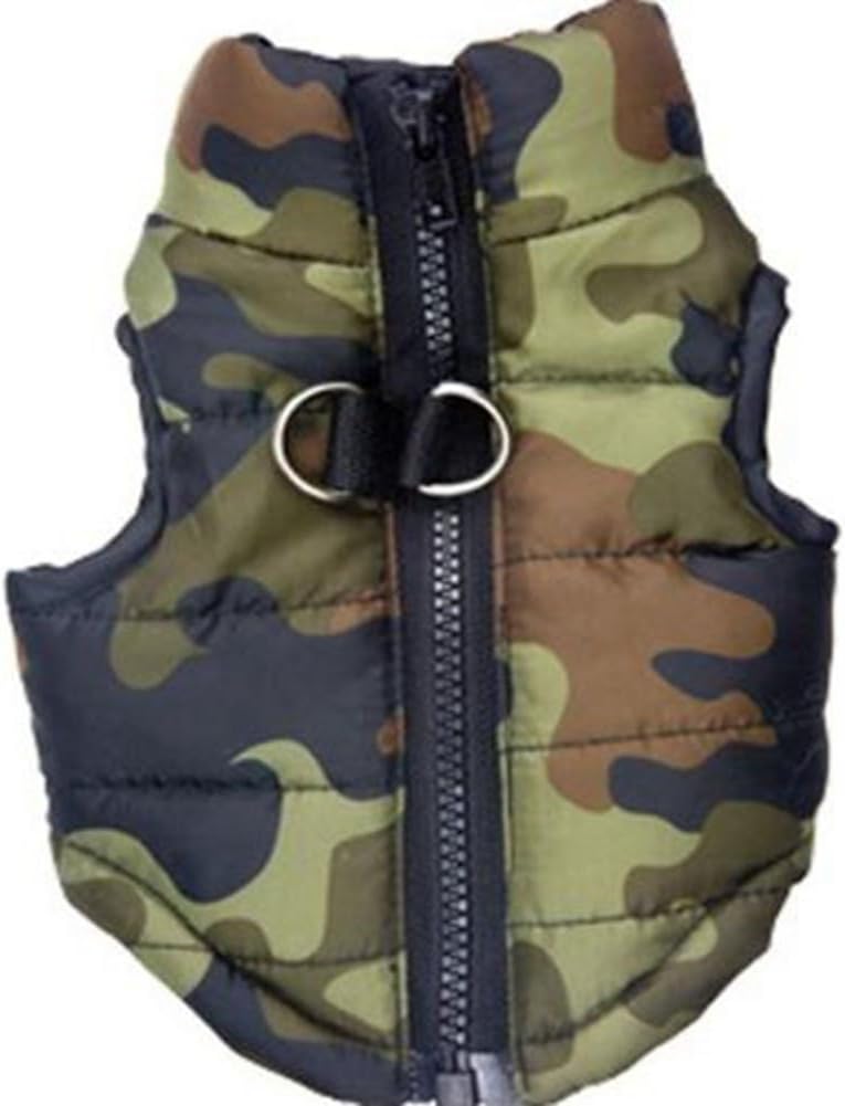 Winter Dog Vest - Warm Coat for Cold Weather, Windproof & Waterproof. Small Dogs ONLY - Teddy, Chihuahua, Yorkshire. Cam
