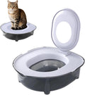 Cat Toilet Training Kit, Portable Litter Box with Flushable Design, Odor Control and Anti-Splash, Large Thickened Pp Mat