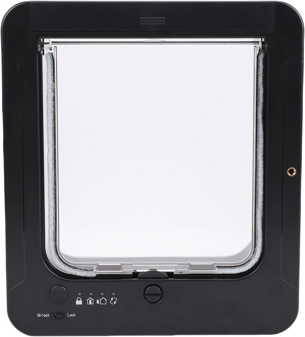 Automatic Pet Door with Collar Activated Sensing for Cats and Dogs, 2 Way Entry Direction Control, Safety Guard Mechanis