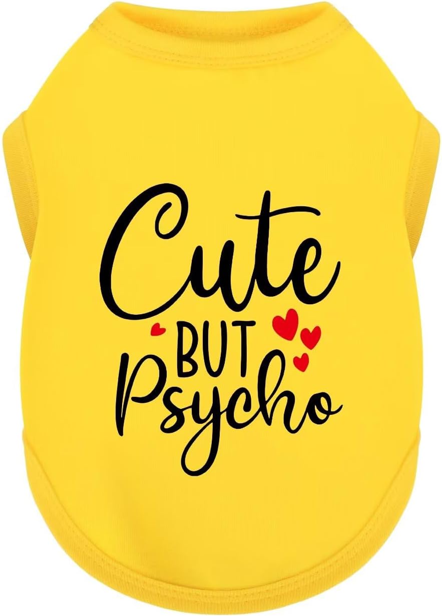 Expressive Cotton Dog Shirt Vest, a Soft and Lightweight Puppy Shirt for Small and Medium Dogs, Adorned with the Playful