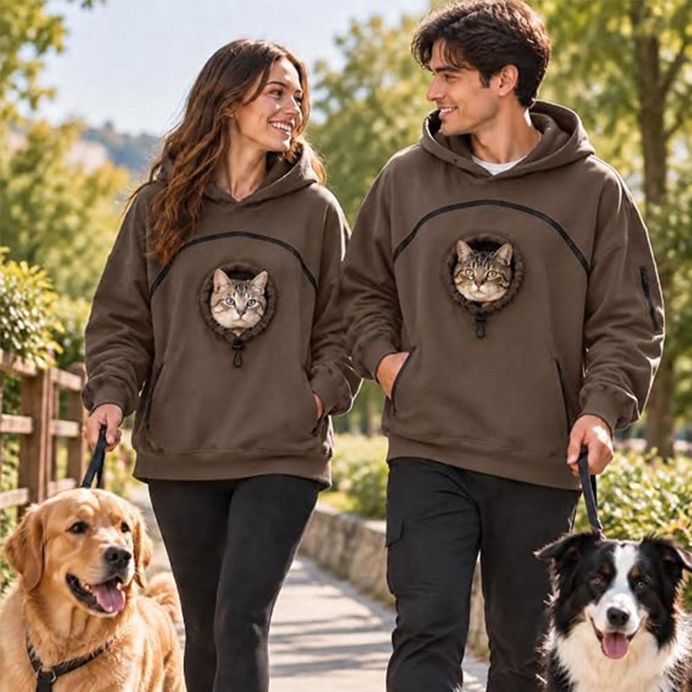 Pet Pouch Carrier Hoodie with Dog Pouch, Cat Hoodie with Pouch