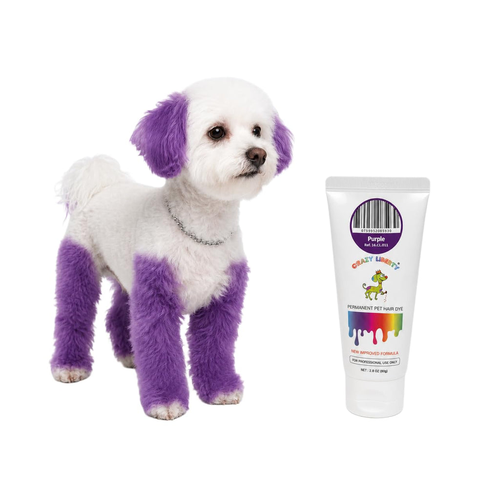 Crazy Liberty Permanent Pet Hair Dye for Dogs and Horses (Dark Blue) - Professional Grooming Color Gel, For Creative Gro