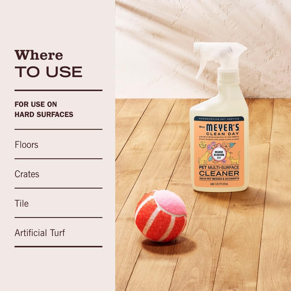 MRS. MEYER'S CLEAN DAY Pet Multi-Surface Cleaner, Orange Blossom, 16 fl oz