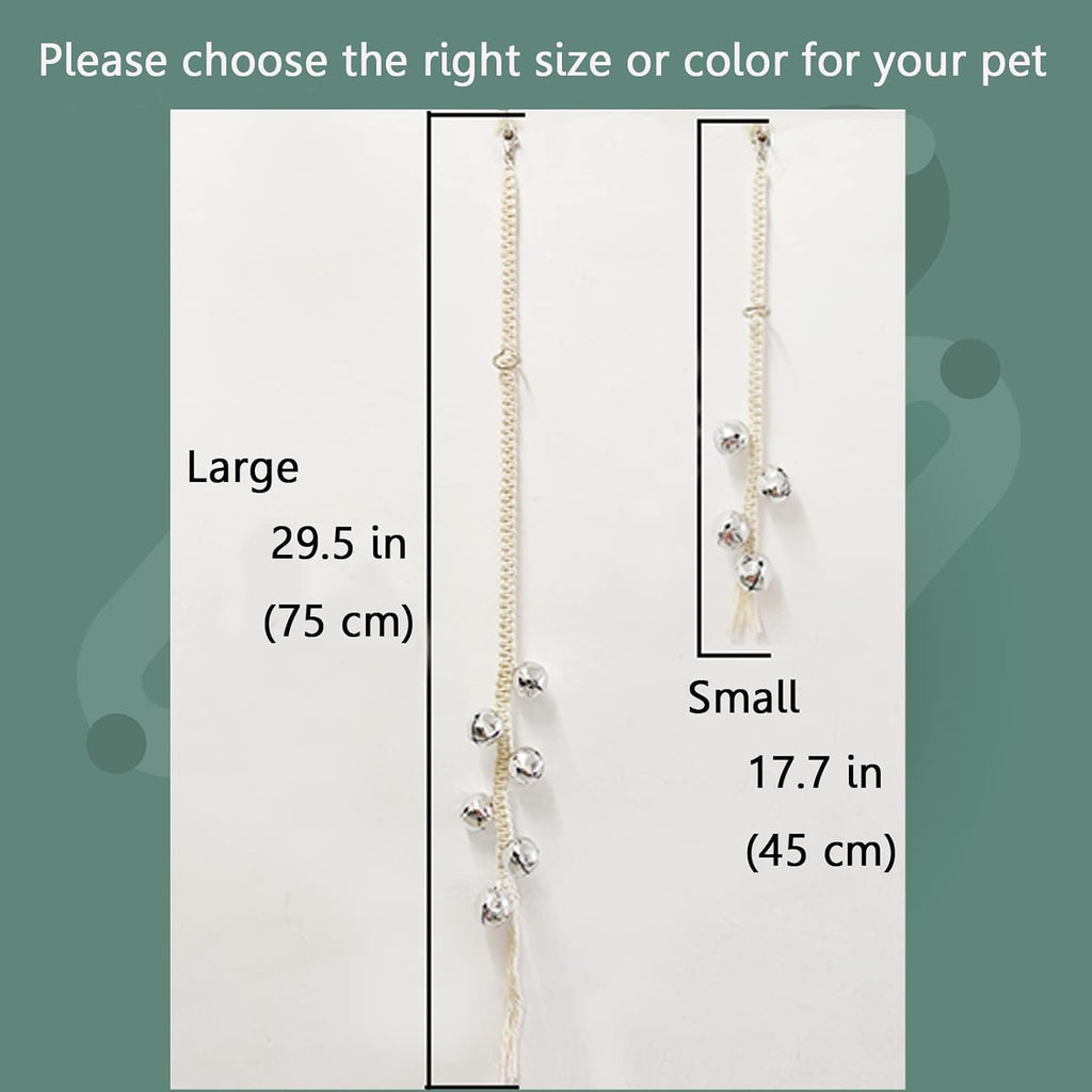 Dog Hanging Doorbells| 6 Extra Loud Dog Potty Training Bells| Adjustable Durable Braided Rope Door Bell for Dogs to Ring