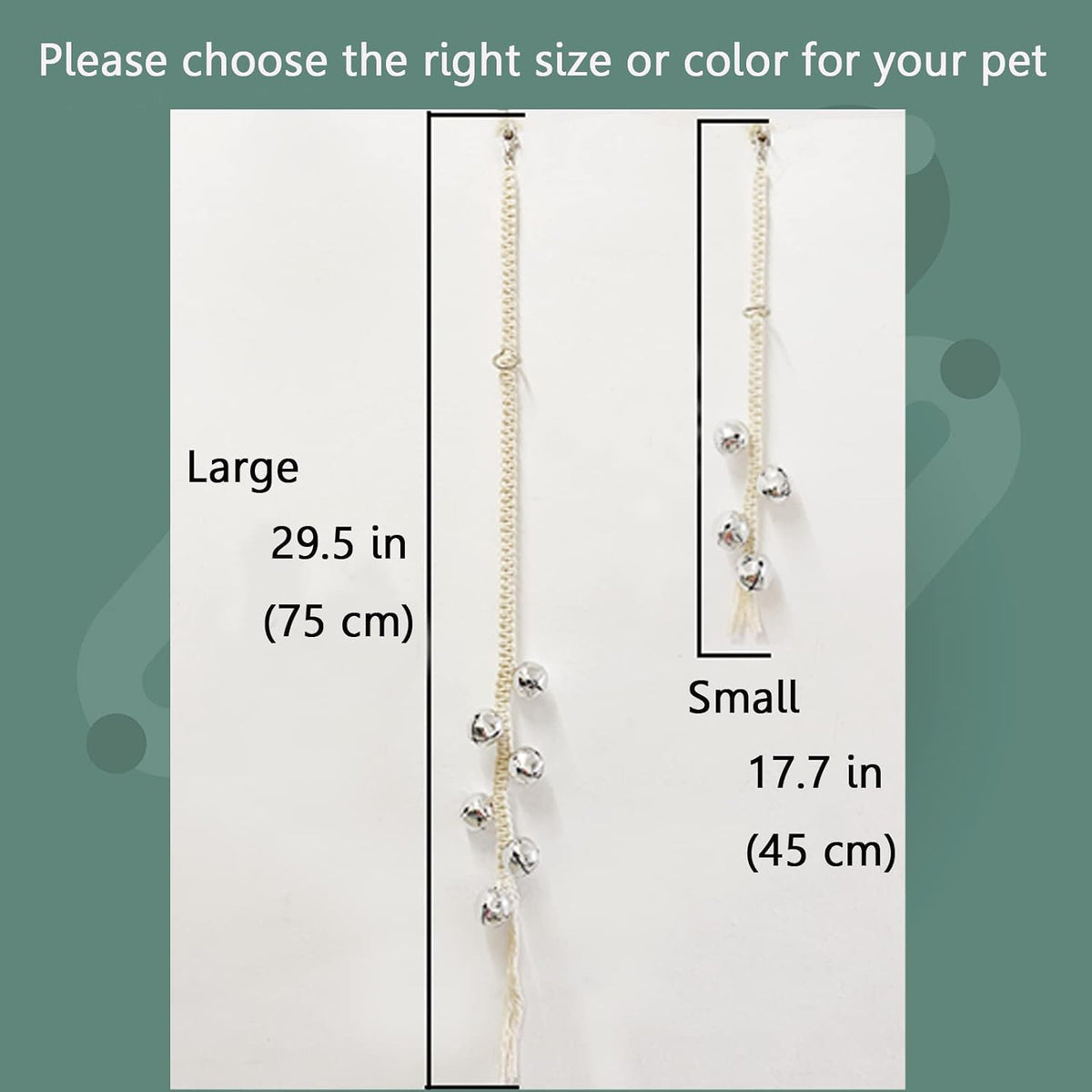 Dog Hanging Doorbells| 6 Extra Loud Dog Potty Training Bells| Adjustable Durable Braided Rope Door Bell for Dogs to Ring