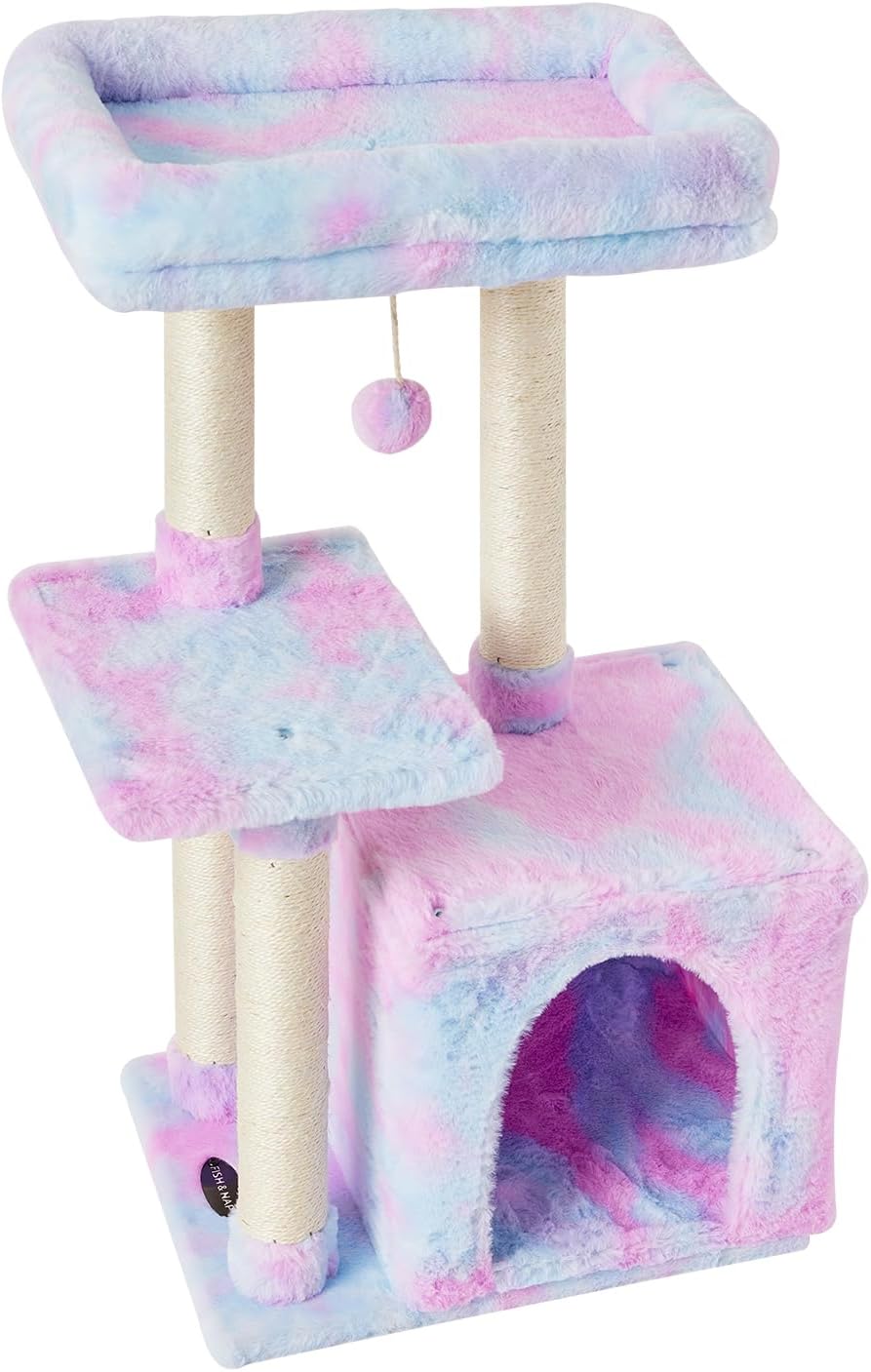 Cute Cat Tree Kitten Cat Tower Condo Cat Furniture Sisal Scratching Posts B