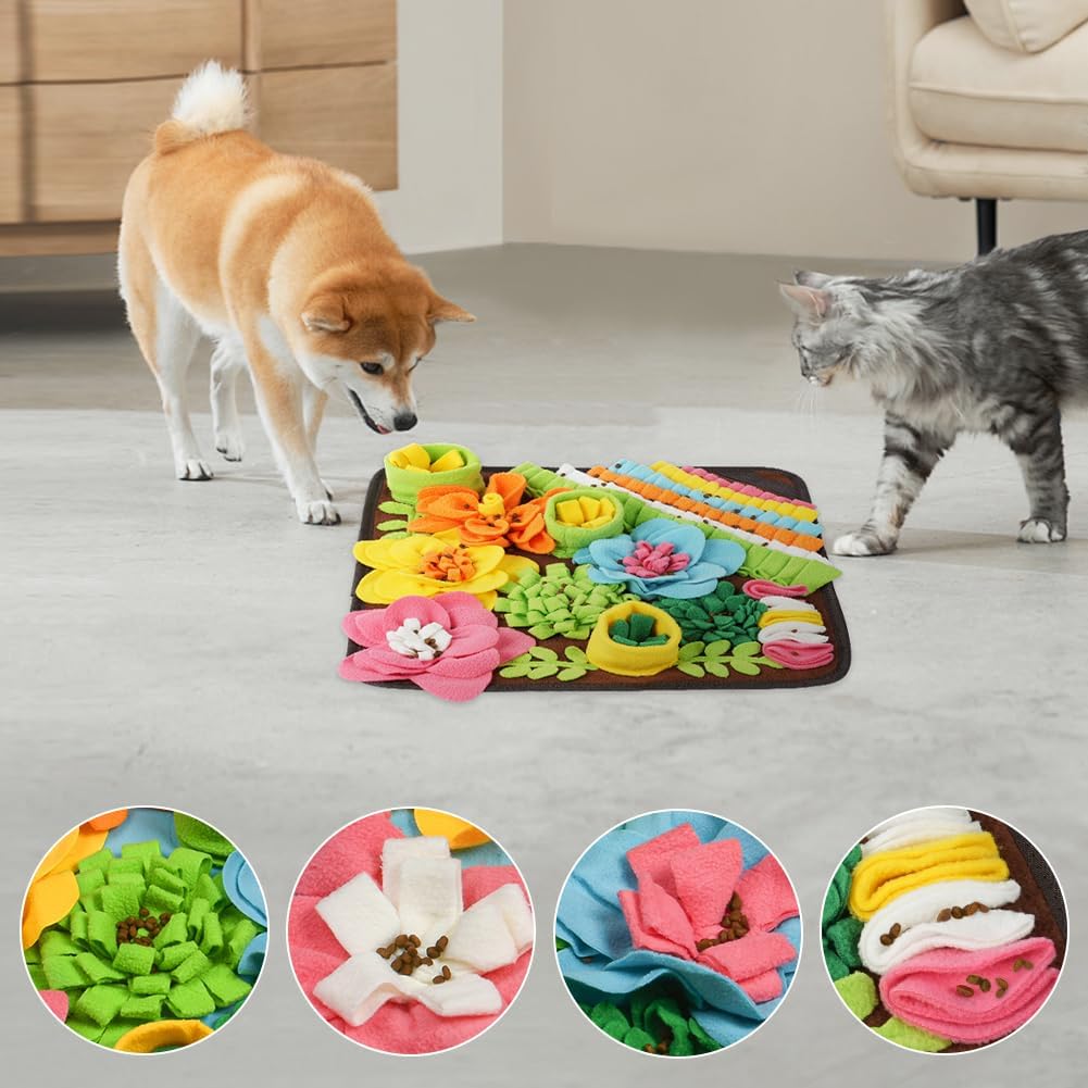 OSDUE Snuffle Mat for Dogs 15.3''x15.3'' for Boredom and Mental Stimulation