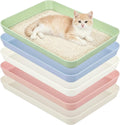 5 Pcs Medium Open Cat Litter Box for Kitten Bunnies Small Animals