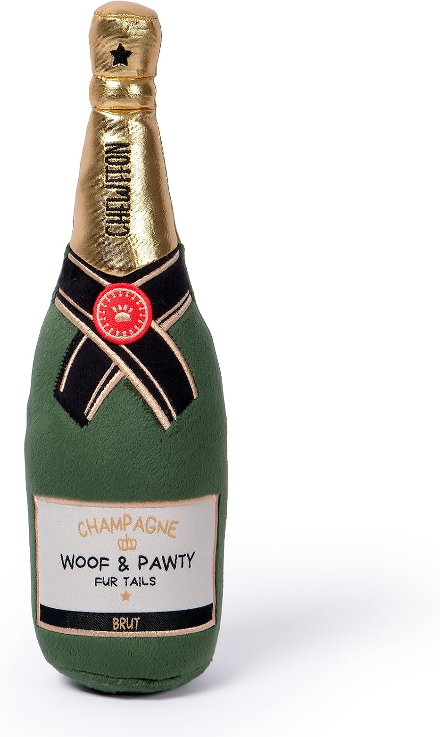 CHEWFFON Dog Toy, Interactive Champagne Shape Squeaky Toy for Boredom