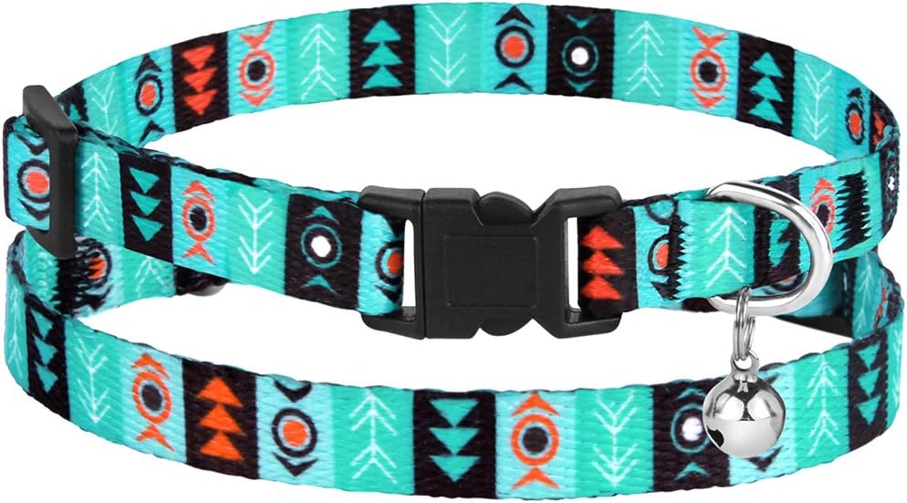 Tribal Aztec Cat Collar 2-Pack, Breakaway with Bell