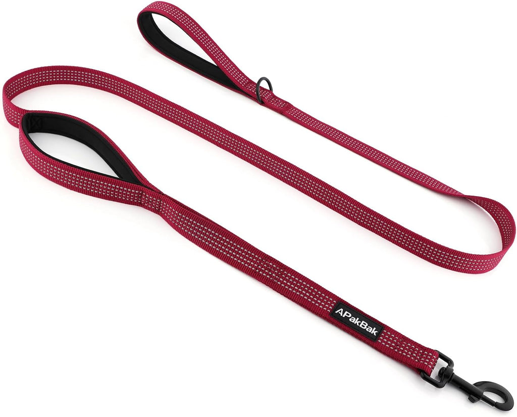Double Handle Dog Leash, 6 FT Reflective, for Medium Large Dogs