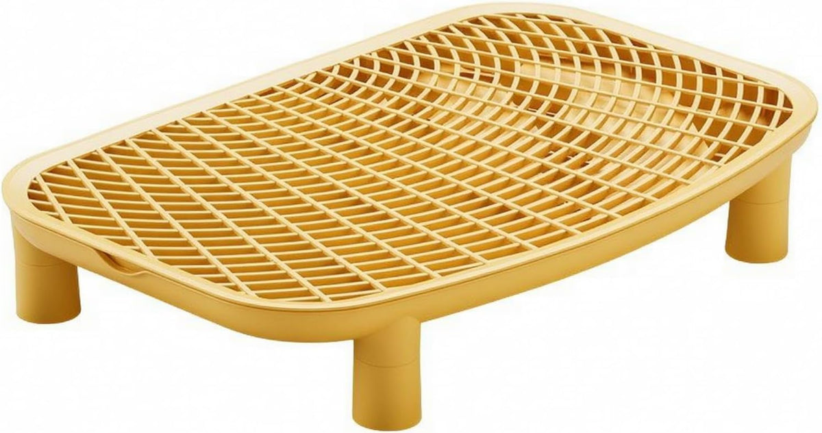 Easy-to-Clean Feline Litter Mat, Yellow