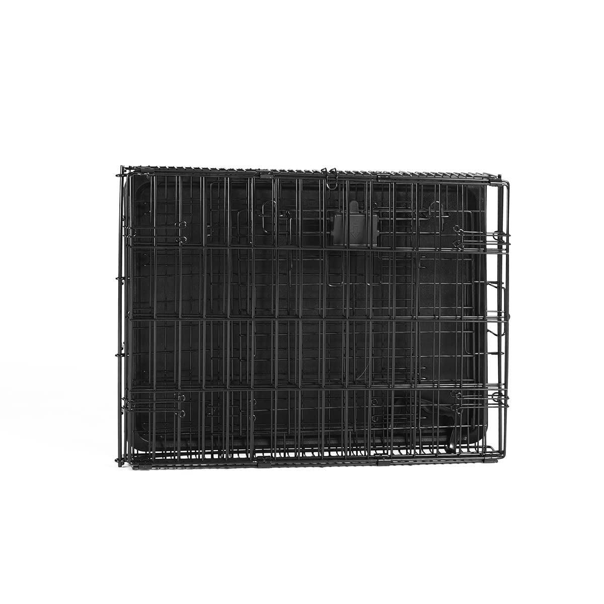 Amazon Basics Portable, Foldable Metal Wire Small Dog Crate with Removable Tray, Divider Panel, Single Door, Easy to Assemble, 24" x 18" x 20", Black