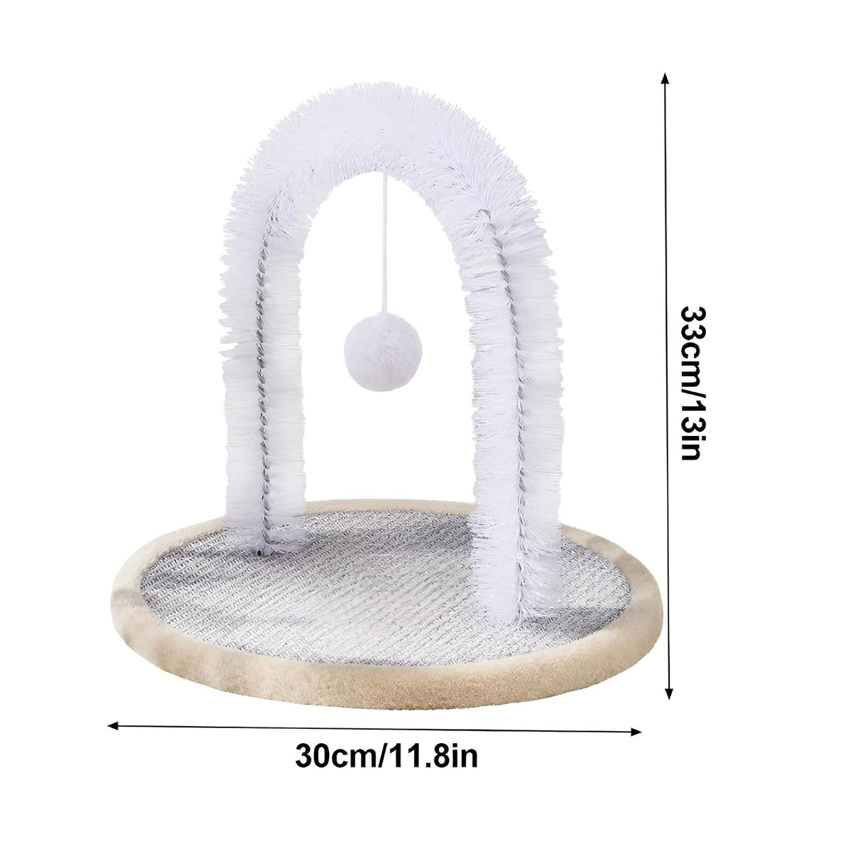 Cat Arch Self Groomer Brush, Beige