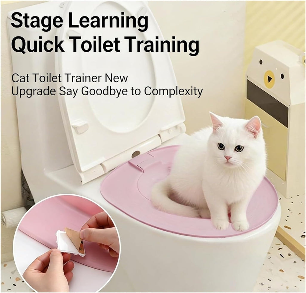 Cat Toilet Training Kit Trainer for Pet Step-by-Step