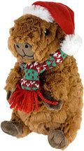 Pet Lou Christmas Capybara Plush Dog Toy, 9 Inches