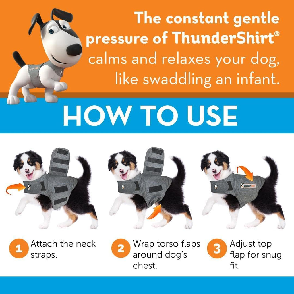 ThunderShirt for Dogs Calming Anxiety Vest, Large, Platinum Sport