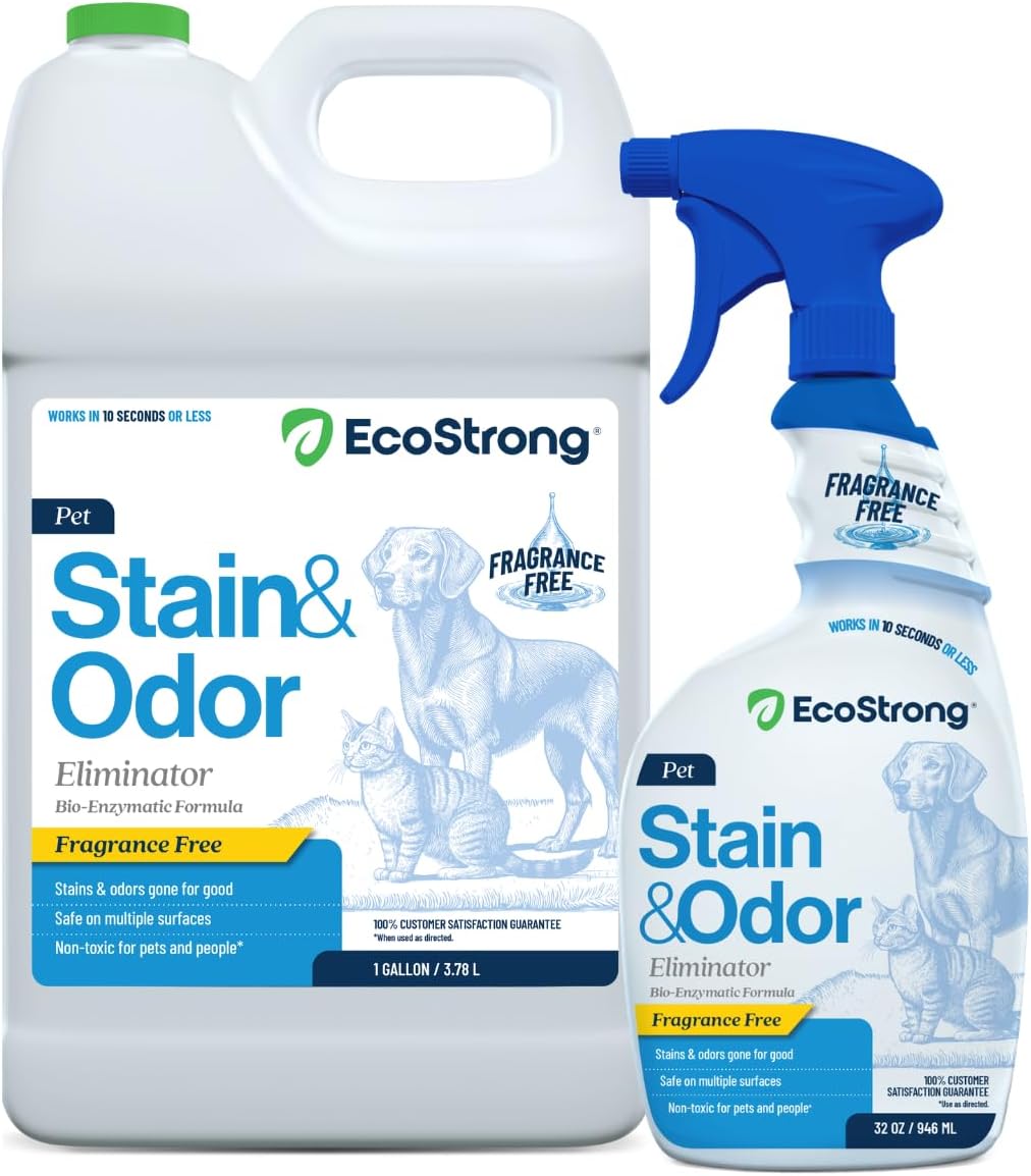 Eco Strong Pet Stain and Odor Remover - Cat Urine Enzyme Cleaner Destroyer, Urine Destroyer for Dogs, Pet Urine Enzyme C