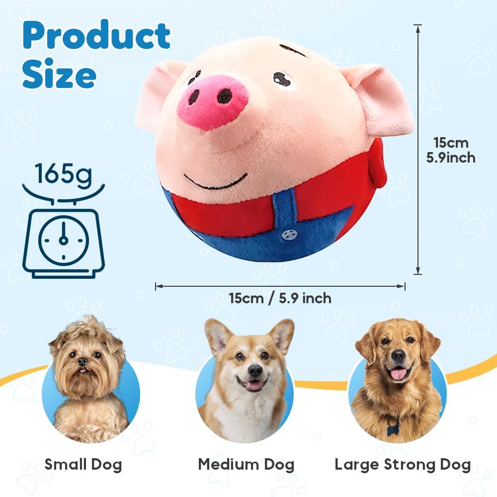 Active Moving Dog Toys, Interactive Bouncing Dog Balls Jumping Music Modes