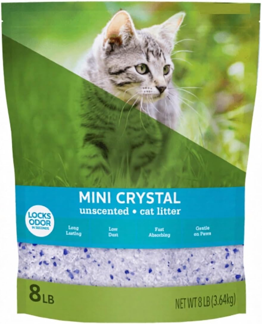 Mini Crystal Unscented Cat Litter, 8 lb Bag