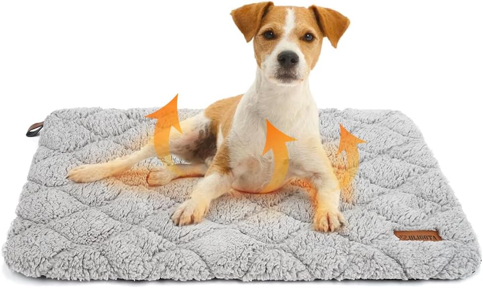 Self Warming Cat Bed Self Heating Cat Dog Mat 24 x 18 inch Soft & Fluffy Cat Bed Noiseless Thermal Pet Pad for Indoor Ou