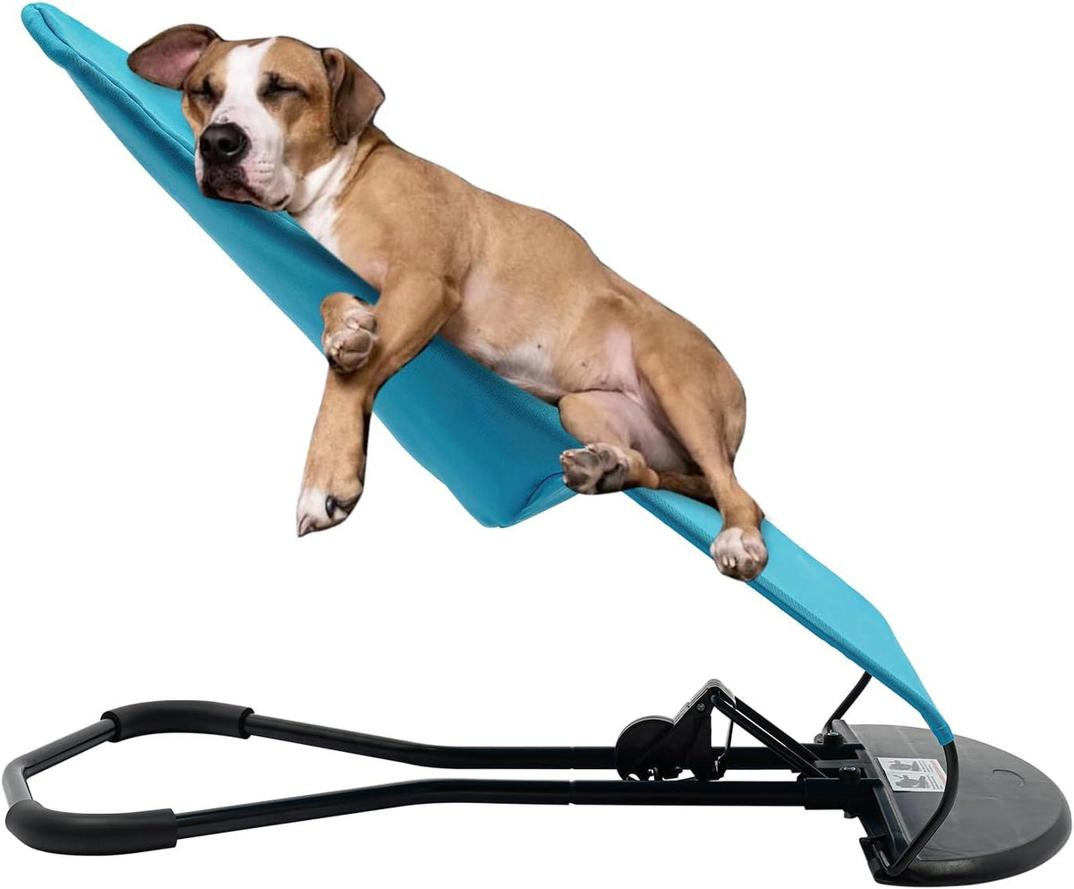 Pet Chair for Small Medium Dogs and Cats, Outdoor Portable Foldable Dog Bouncer Bed w/ 3-Level Adjustable Height, Breath