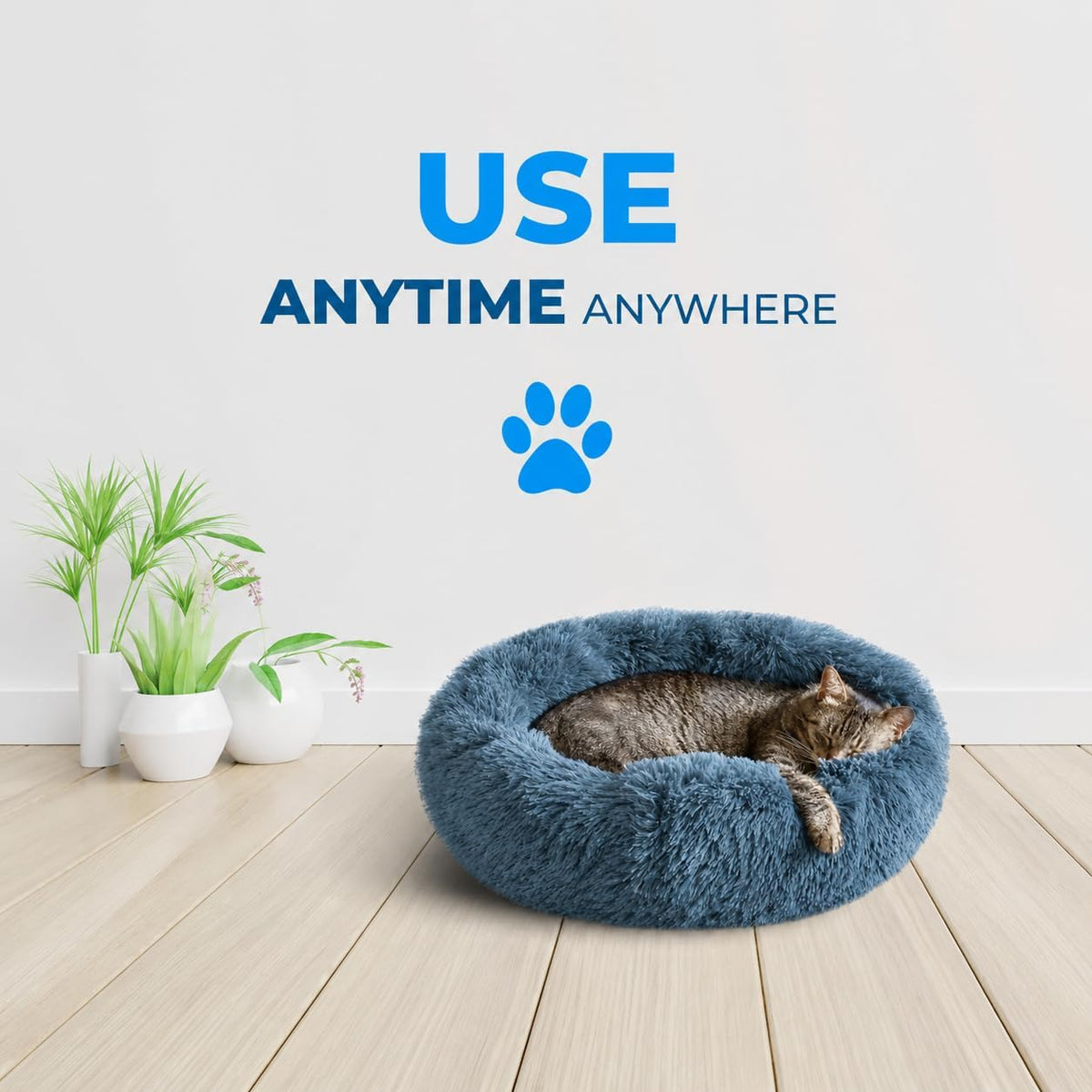 Cat Beds for Indoor Cats & Small Dog, Fluffy Cat Bed