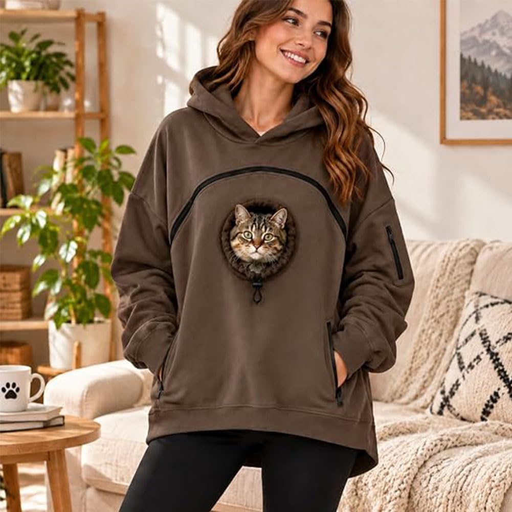 Pet Pouch Carrier Hoodie with Dog Pouch, Cat Hoodie with Pouch