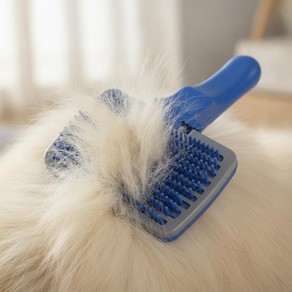 Pet Grooming Brush, Self-Cleaning Hair